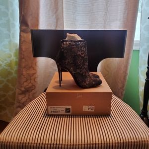 Louboutin Black Lace  39.5 Booties